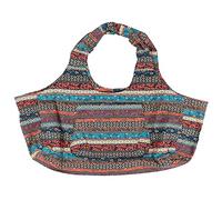 Zonizforceal Southeast Asian Style Yoga Storage Bag, Large Yoga Mat Carrier with Front Pocket, Durable Canvas Fitness Bag for Yoga Supplies, Shopping, Travel, Beach and Daily Use