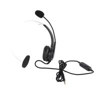 Zonizforceal Wired Trucker Headset with Noise Cancelling Mic, Mono Headset for Call Center and Customer Service, 3.5mm Wired Telephone Headset with Volume Control for Cellphone Laptop