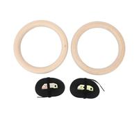 Zonizforceal Wooden Gymnastics Rings, Birch Pull Up Rings for Strength Training, Bodyweight Fitness Workout Rings with Adjustable Ropes and Secure Straps for Outdoor Gym Use