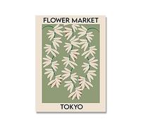 ZONJEE Flower Shop Sign Posters and Prints Florist Gift Flower Market Amsterdam Stockholm London Tokyo Canvas Painting Decor (Color : D, Size : 40x50cm No Frame)