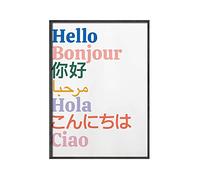 ZONJEE Hello World In Different Programming Languages Code Poster Art Wall Welcome Quote Canvas Prints Canvas Paintings Home Decor (Color : A, Size : 30x40cm No Frame)