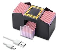 ZONJIE Automatic Card Shuffler Machine 4 Deck, Electronic Casino Poker Card Shuffling, USB/Battery Operated -1-4 Deck Card Shuffle Sorter, Cards Playing Tool Accessories