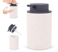 ZONJIE Ceramic Soap Dispenser 400ml / 13oz Refillable Ceramic Dish Soap Dispenser, Foam Dispenser, Modern Liquid Dispense, Easy-to-Press with Rust Proof Pump Bathroom Kitchen Hand Soap and Lotion
