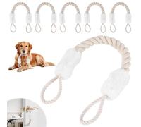 ZONJIE Door Stopper Latch Pack of 6 Door Cord Clamp Protection Door Rope Door Stopper Ropes Clamp Protection for Doors Door Cord Door Handle Protection 60 cm Window Locks for Protection of Fingers