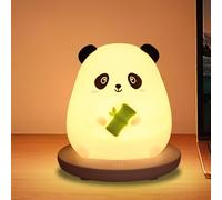 ZONJIE Panda Night Light for Kids, Adorable Silicone Nightlight Rechargeable LED Touch Cute Lamp, 3 Level Dimmable LED Soft Panda Novelty Light, Panda Night Lamp for Toddlers Nursery Girl Boy