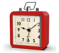 ZONJIE Silent Alarm Clock - Non Ticking Retro Alarm Clock with Snooze, Battery Operated Analogue Alarm-clock Old Fashioned Bedside Clocks Table Clocks