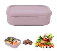 ZONJIE Silicone Lunch Box for Adults, School Heroes Lunch Box, Bento Boxes, Shatterproof and Leak-Proof Batik Bento Box, Reusable Lunch Box, Dishwasher and Microwave Safe, 800 ml (Pink)