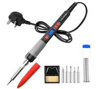 ZONJIE Soldering Iron Kit, 90W LCD Digital Temperature Adjustable 180-500°C Solder Kits, Soldering Gun Welding Tool for Electronics Soldering, Stained Glass Soldering, High Power Soldering