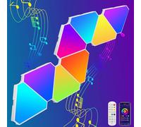 ZONJIE Triangle LED Light Panels - 8 Pack Triangle LED Lights for Gaming Setup, Smart Triangle Wall Light APP/Remote Controlled Sync to Music for Room (Wall Deco)
