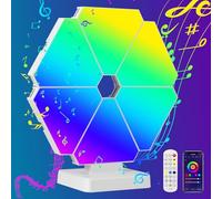 ZONJIE Triangle Light Panels, RGB Gaming Lights for Gaming Setup, DIY Triangle LED Wall Lights Music Sync with APP and Remote Controlled Smart Triangle Gamer Room Decoration Modular Lamp (Desktop*6)
