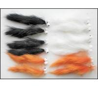 Zonker Trout Flies, 12 Mixed Colour Booby Zonkers, Size 10, For Fly Fishing