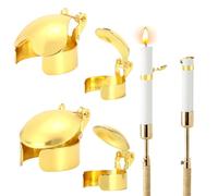 ZONKSTEE Candle Snuffer, 4PCS Automatic candle snuffers for all candles, Wick Flame Snuffer, Automatic Fire Extinguishing Candle Snuffer Extinguisher, For Putting Out Candle Flame Safely