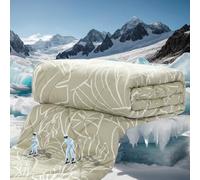 ZonLi Cooling Blanket for Hot Sleepers Queen Size, Q-Max 0.5 Lightweight Cool Touch Breathable Summer Blanket for Night Sweats, All-Season Cold Blankets, Tropical Green