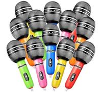 zonmaxmizky 30 Pcs Inflatable Microphones PVC Dummy Karaoke Fake Microphones Party Stage Performance Photo Accessories for 80s 90s Party Cosplay Stage Decoration Supplies