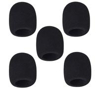 zonmaxmizky 5Pcs Foam Microphone Cover, Disposable Thick Handheld Stage Cover Suitable for Most Standard Handheld Microphone, Black
