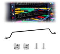 Zonon 1 Pack Cable Lacing Bars Horizontal Lacing Bar Organizer, 4 Inch Offset at 75 Degrees, 19" Network Rack Mount Cord Organizer, Server Rack Cable Management