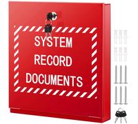 Zonon 1 Set Systems Record Document Cabinet Lock, System File Cabinet Locking Document Storage Red for Office Home with Keys and Screws(12 in x 13 in x 2.35 in)