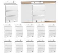 Zonon 10 Pack Slat Wall Metal Plate Mount Backplate Mounting Adapter Stainless Steel Slatwall Bracket Slatwall DIY Accessories Custom Tool Hangers for Shops Garages Home