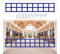 Zonon 10' x 20'' Polyester Stall Guards for Horses with Adjustable Straps and Hardware, Blue Stall Gate with 6 Nails and 6 Hooks for Stables, Barns, Breeding Farms, Fences to Keep Horse Securely