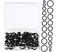Zonon 100 Pieces Black O-Rings Silicone O Rings Replacement for Ears Piercing Gauges Kit 00G 0G 2G 4G 6G 8G 10G 12G 14G 12 mm, Black, 100 Piece Set