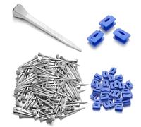Zonon 150 Pcs Horseshoe Nails Stained Glass Supplies Kit with Stop Blocks