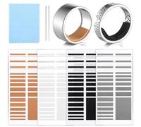 Zonon 16 Sheets Invisible Ring Size Adjuster with 2 Pieces Plastic Ring Guard Size Adjuster for Loose Jewelry Guard Tightener, Spacer, Fixing Wide, 4 Colors, 2 Kinds of Thickness