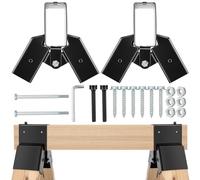 Zonon 2 Pcs 2x4 Stee Target Stand Brackets, High Strength Welded Construction Targets Hanger & Holder, Spare Parts, Heavy Duty A-Frame Swing Sets Brackets, Adjustable Legs for 2x4 Wood Board