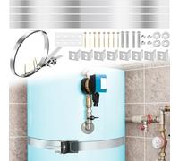 Zonon 2 Set Seismic Water Heater Strap Kit Adjustable 90'' Front Mount Safety Strap Metal Earthquake Straps for 55 Gallon Water Heater Tank, Galvanized Stainless Steel, with Installation Accessory