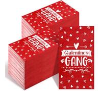 Zonon 200 Pcs Guest Napkins Disposable Guest Towels Bathroom Paper Decorative Napkins Disposable Hand Dinner Cocktail Towels for Party Bridal Baby Shower Wedding Restaurant(Galentines Day)