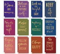 Zonon 24 Pcs Mini Colorful Notebooks Bulk Gifts, Funny Motivational Notepads Journals Inspirational Small Pocket Notebook Christmas Onboarding Gift for Teacher Office Prizes Travel(Motivational Style)