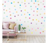 Zonon 240 Pieces Polka Dots Wall Decals 2 Inch Multi-Color Rainbow Vinyl Dots Removable Round Circle Stickers for Playroom Bedroom Nursery Classroom Living Room Wall Decor(20 Pastel Rainbow Colors)