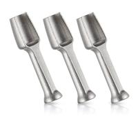 Zonon 3 Pcs Mini SS304 Stainless Steel Scoop with Tamp Tool 0.25 Gram 2.56 Inch Capacity Spoons Set for Multi-purpose Use Powder, Spices, Kitchen & Lab Use, Dishwasher Safe
