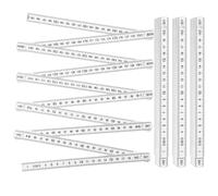 Zonon 4 Pack 6.5ft/2m Carpenter's Folding Rule Plastic Construction Ruler with Clear Scale for Maximum Accuracy
