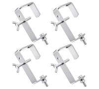 Zonon 4 Pack Stage Lighting Truss Clamp Hook for Square Tube Galvanized Iron Truss Clamps for LED Dj Lights Par Spotlight, Moving Head Beam Spot Square Tube Clamp, Heavy Duty 88 Lbs /40 kg (Silver)
