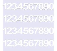 Zonon 40 Pcs 4 Set Vinyl Number Decal for Mailbox Car Waterproof Numbers Sticker Reflective Antifading Vinyl Number Decal Prespaced Sign for Door Truck Home Business Address(White,2 Inch)