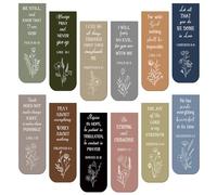 Zonon 48 Pcs Bible Verse Magnetic Bookmarks, 0.8x4.7in Inspirational Scripture Christian Book Markers Religious Motivational Encouragement Flower Page Clips Presents(Dreamy Style)