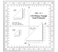 Zonon 5 Inch Military Map Protractor Military Style Utm/mgrs Coordinate Scale Map Perfectly Cut Land Navigation Protractor Maps Reading and Grid Coordinate Reader