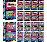 Zonon 60 Pieces 90s Party Favor Retro Radio Goody Bags Hip Hop Theme Gift Bags for 1990s Birthday Disco Party Treat Candy Supplies
