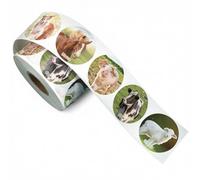 Zonon 600 Pieces Farm Animal Stickers, 8 Design Realistic Animal Roll Stickers Barnyard Friends Theme Label Pasters Decals Teaching Supplies for Kids Classroom Home Rewards Party Favor Gift, 1.5 Inch