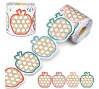 Zonon 65 Feet Apple Bulletin Board Borders Colorful Checkerboard Bulletin Board Trim Border for Back to School Classroom Decor (Vintage Apple)