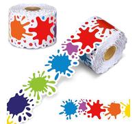 Zonon 65 Feet Bulletin Board Borders Colorful Bulletin Board Trim Border for Back to School Classroom Decor(Paint Splatter)