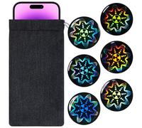 Zonon 7 Pcs Shield Sleeve for Cell Phone Stickers Blocker Protection Smartphone Pouch Bag Signal Blocking Case for Radiation 5G RFID Black