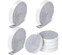 Zonon 8 Rolls 1/2 x 480 Inch Felt Strips with Adhesive Backing Furniture Felt Tapes Self-stick Heavy Duty Polyester Pads Rolls for Protecting Hardwood Floors and DIY Adhesive(Light Grey)