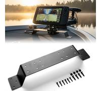 Zonon Graph Mounts for Bass Boats Marine Fish Finder Mount Fishfinder Sonar Bracket Screws Included Universal Electronics Holder On Trolling Motor Pedal Platform for Deck Sea Fishing Black, 18.5''