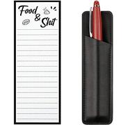 Zonon Magnetic Note Pad for Fridge with Pen Holder Grocery List Notepad Magnet Pad for Refrigerator Magnetic Shopping List Pad