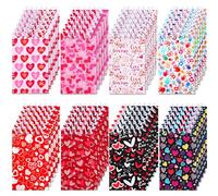 Zonon Mini Valentines Day Notepads Tiny Heart Notepads Spiral Notebooks Teacher Student Classroom Rewards Favor Supplies for Girls Boys School Valentines Day Party Decoration Favors(48 Pieces)