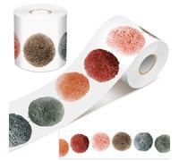 Zonon Pom Pom Bulletin Board Border 65 Feet Straight Rolled Trim Decorative Border Colorful Classroom Borders for Bulletin Board School Office Home Decorations(Boho)
