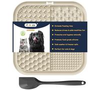 Zonopy Licking Mat for Dogs & Cats with Suction Cups, 1 Pack Square Dog Slow Feeder Lick Pat for Anxiety Relief and Boredom, Dog Toys to Keep Them Busy, Pets Grooming Training Bathing Mat