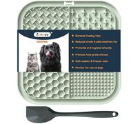 Zonopy Licking Mat for Dogs & Cats with Suction Cups, 1 Pack Square Dog Slow Feeder Lick Pat for Anxiety Relief & Boredom, Dog Toys to Keep Them Busy, Pets Grooming Bathing Training Mat