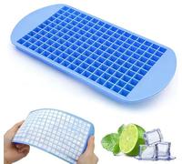 Zonopy Silicone Ice Cube Tray,160 Mini Crushed Ice Cube Molds Easy Release Small Ice Cube for Chilling Whiskey Cocktail Kitchen Gadgets Stackable 1 Pack 1cm³ Ice Trays,Super mini ice Cubes,Without lid